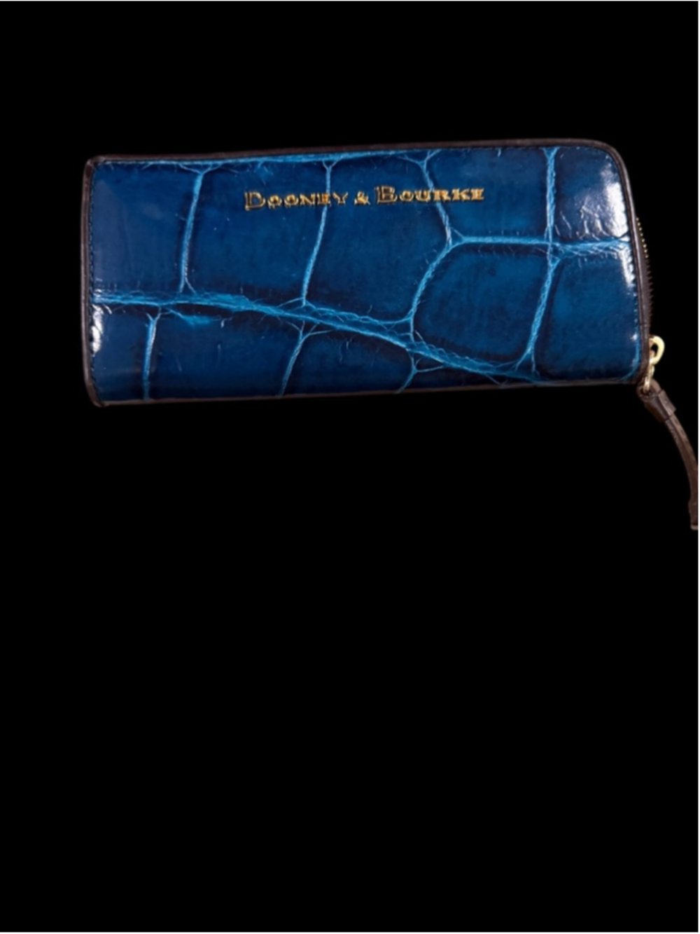 Women's Dooney & Bourke Teal Croc Embossed Crossbody Bag - Picture 7 of 8